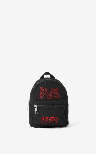 Kenzo Men Kampus Tiger Canvas Mini Backpack Black